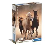 Clementoni | Puzzle Chevaux Sauvages pour Adultes | 1000 Pièces 70×50 Cm | Nature Animaux Équitation | Activité Détente Cognitive | Matériaux Recyclés | Jeu de Société