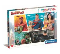 Clementoni - 27172 - Supercolor - DC Superleague des Animaux - 104 Pièces - Puzzle du Dessin Animé- Jeu de Création et Logique pour Enfants à partir de 6 Ans et Plus -