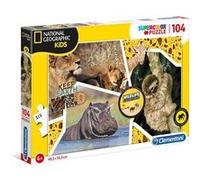 Clementoni Puzzle de la National Geographic Wildlife 104 pièces Multicolore G