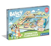 Clementoni Puzzle de Sol Quiz - Bluey - Puzzle interactif avec Stylo - Jeu éducatif pour Enfants à partir de 3 Ans - 24 pièces - 62 x 42 cm - 16689