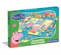 Clementoni Puzzle de Sol Quiz Peppa Pig - Puzzle interactif avec Stylo - Jeu éducatif pour Enfants à partir de 3 Ans - 24 pièces - 62 x 42 cm - 16688
