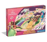 Clementoni Puzzle de Sol Quiz Princess Disney - Puzzle interactif avec Stylo - Jeu éducatif pour Enfants à partir de 3 Ans - 24 pièces - 62 x 42 cm - 16685