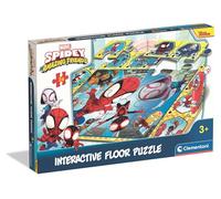 Clementoni Puzzle de Sol Quiz - Spidey et Ses Amis - Puzzle interactif avec Stylo - Jeu éducatif pour Enfants à partir de 3 Ans - 24 pièces - 62 x 42 cm - 16686