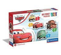 Clementoni | Puzzle Disney Cars pour Enfant 2 Ans + | 4 Puzzles Évolutifs 3, 6, 9, 12 Pièces | Supercolor | Motricité, Observation, Formes et Couleurs | Activité Éducative | Jeu de Societé