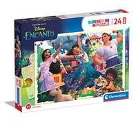 Clementoni | Puzzle Disney Encanto 24 Maxi Pièces pour Enfants 3 Ans+ | Supercolor | 62 x 42 cm | Activité Calme Observation Motricité | Idée Cadeau Éco-Conçu | Jeu de Societé | Concentration