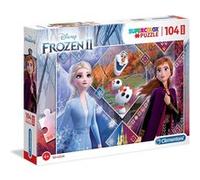 Clementoni - 23739 - Supercolor - Disney - La Reine des Neiges 2-104 Maxi Pièces - Puzzle du Film d'Animation - Jeu de Création et Logique pour Enfants à partir de 6 Ans et Plus