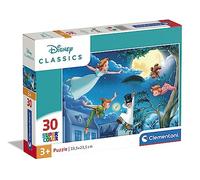Clementoni | Puzzle Disney Peter Pan 30 Pièces pour Enfants 3-5 Ans | Jeu de Scoiété Écologique Recyclé | 33,5×23,5 cm | Motricité, Observation, Coordination | Cadeau Éducatif Ludique et Durable