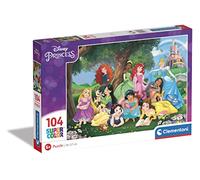 Clementoni | Puzzle Disney Princess 104 Pièces pour Enfants 6-8 Ans - SuperColor | Grande Image 48,5×33,5 cm | Développe Observation, Logique & Motricité | Carton Recyclé |Jeu de Société
