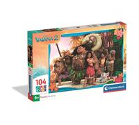 Clementoni Puzzle Disney Vaiana 2, 104 Pièces, Puzzle pour Enfants, Fabriqué en Italie, 25786
