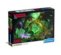 Clementoni - Puzzle pour adultes Donjons & Dragons 1000 pièces Compact Box (Fabriqué en Italie)
