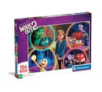 Clementoni - Puzzle pour Enfants 104 pièces Supercolor, pour Enfants 6+ Ans, Illustration avec Personnages du Carton Disney Inside Out 2, idée Cadeau, fabriquée en Italie, 38 x 27 cm, 25066