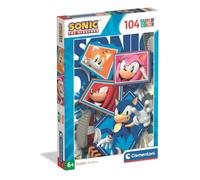 Clementoni - Puzzle Enfant 104 Pièces Sonic - Fabriqué en Italie, 25038