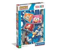 Clementoni - Puzzle Enfant 104 Pièces Sonic - Fabriqué en Italie, 25038