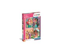 Clementoni - Puzzle Enfant 2X20 Pièces Disney Princess Walt Disney - Fabriqué en Italie, 24092