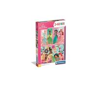 Clementoni - Puzzle Enfant 2X60 Pièces Disney Princess Walt Disney - Fabriqué en Italie, 24824