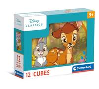 Clementoni - Puzzle Enfant 3-5ans - Disney Classic 12 Pièces - Jeu de société Enfant - Cube Supercolor, Fabriqué en Italie, 41196