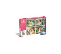 Clementoni - Puzzle Enfant 4In1 (72 Pièces) Disney Princess Walt Disney - Fabriqué en Italie, 21746