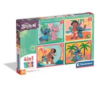 Clementoni - Puzzle Enfant 4In1 (72 Pièces) Disney Stitch Walt Disney - Fabriqué en Italie, 21745