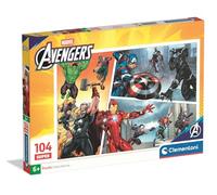 Clementoni - Puzzle Enfant Avengers Super 104 Pièces - 6 Ans et + - Jeu de société Super-héros Marvel - Idée Cadeau