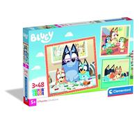 Clementoni Puzzle enfant Bluey - 3x48 pièces - 5 ans et + - Jeu progressif - Idée cadeau