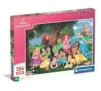 Clementoni - Puzzle Enfant Disney Princess Super 104 Pièces - 6 Ans et + - Jeu de société Univers féerique - Idée Cadeau