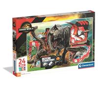 Clementoni - Puzzle Enfant Jurassic World Maxi 24 Pièces - 3 Ans et + - Jeu de société Dinosaures - Idée Cadeau