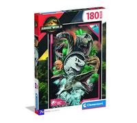 Clementoni - Puzzle Enfant Jurassic World Super 180 Pièces - 7 Ans et + - Jeu de société Dinosaures, Aventure, Patience - Idée Cadeau
