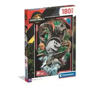 Clementoni - Puzzle Enfant Jurassic World Super 180 Pièces - 7 Ans et + - Jeu de société Dinosaures, Aventure, Patience - Idée Cadeau