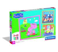 Clementoni - Puzzle Enfant Peppa Pig 3x48 Pièces - 5 Ans et + - Jeu de société Enfant - Idée Cadeau