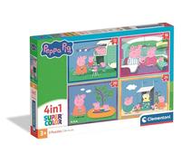 Clementoni – Puzzle enfant Peppa Pig 4 en 1 – 3 ans et + – Jeu éducatif – Idée cadeau