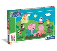 Clementoni - Puzzle Enfant Peppa Pig Maxi 104 Pièces - 4 Ans et + - Jeu de société Amusant, Personnage favori - Idée Cadeau