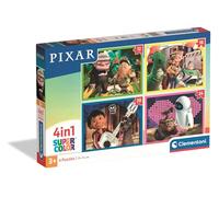Clementoni - Puzzle Enfant Pixar 4 en 1 - 3 Ans et + - Jeu de société évolutif - Idée Cadeau