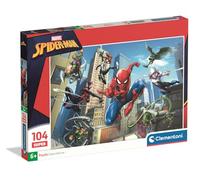 Clementoni - Puzzle enfant Spider-Man Super 104 pièces 6 ans et + Héros Marvel