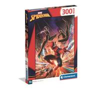 Clementoni - Puzzle Enfant Spider-Man Super 300 Pièces - 9 Ans et + - Jeu de société Marvel, Image Dynamique - Idée Cadeau