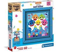 Clementoni Puzzle Frame Me Up Baby Shark 60 pièces avec cadre - fabriqué en Italie, 6 ans et +