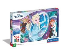Clementoni- Puzzle Frozen 2 Disney 104pzs Does Not Apply Supercolor 2-104 pièces, 6 Ans Enfant Dessin animé, Princesse-fabriqué en Italie, 25737, Multicolore, Medium