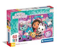 Clementoni Puzzle Gabby'S Dollhouse 60 Pièces - Supercolor, Puzzle pour Enfants, Fabriqué en Italie, 26202