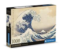 Clementoni | Puzzle Hokusai La Grande Vague Adulte| 1000 Pièces | Jeu de Société| Estampe Japonaise Ukiyo-e | 70 x 50 cm | Œuvre Artistique à Assembler | Papier Recyclé FSC