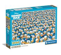 Clementoni | Puzzle Impossible Donald Duck pour Adultes | 1000 Pièces | Poster Inclus | Puzzle Disney Difficile et Visuel | Défi de Concentration | Dimensions 70 x 50 cm | Collection Clementoni