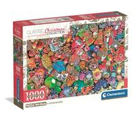 Clementoni | Puzzle Impossible Jolly Christmas pour Adultes 14 Ans+ | 1000 Pièces | Poster Inclus | Dimensions 70 x 50 cm | Boîte Compacte | Activité sans écran | Idée Cadeau Noël