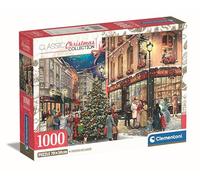 Clementoni - Puzzle La Promenade de Noël Compact de 1000 pièces - Designs Tendances, Une Impression de Qualité - Stimule Le Sens de la Logique et la Motricité Fine - Dès 14 Ans - Fabriqué en Italie