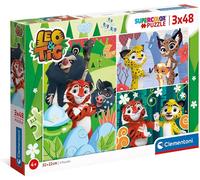 CLEMENTONI Puzzle Léo et Tig 3x48 pièces