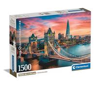 Clementoni | Puzzle London Twilight pour Enfants 18 Ans+ | 1500 Pièces | Poster Inclus | 59,2 x 84,3 cm | Qualité Supérieure | Matériaux Recyclés | Pièces Manquantes Remplaçables | Activité Détente