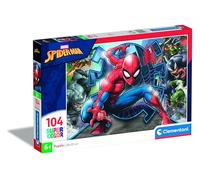Clementoni Puzzle Marvel Spider-Man 104 pièces 6 ans+ Supercolor éducatif écologique 37,9x26,9 cm