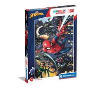 Clementoni | Puzzle Marvel Spiderman pour Enfants 7 Ans+ | 180 Pièces | Supercolor | Observation et Logique | Écoresponsable | 48,5 x 33,5 cm | Ideé Cadeau Enfants | Jeu de Societé