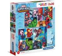 CLEMENTONI PUZZLE MARVEL SUPER HERO SUPERCOLOR 2 X20 PIECES 24768
