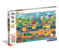 Clementoni | Puzzle Maxi Chantier pour Enfants 6 Ans+ | 104 Grandes Pièces | Dimensions 62 x 42 cm | Développement Logique et Manuel | Activité sans écran | Idée Cadeau Enfant