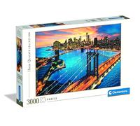 Clementoni | Puzzle New York pour Adultes 14 Ans | 3000 Pièces 118×85 Cm | Skyline Brooklyn Bridge | Activité Relaxante Cognitive | Matériaux Recyclés | Ideé Cadeau | Jeu de Societé
