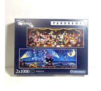 Disney Lot de 2 puzzles panoramiques Mickey et Minnie Mouse de 1000 pièces, chacun 98 x 33 cm