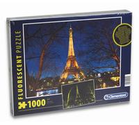 Clementoni Puzzle Paris Fluorescent 1000 Pièces Tour Eiffel Puzzle Loisirs